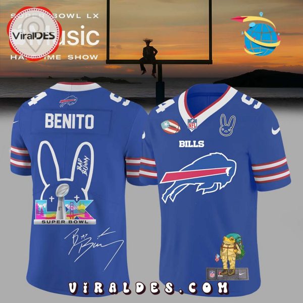 Custom Team NFL x Bad Bunny Super Bowl Football Jersey - Viraldes