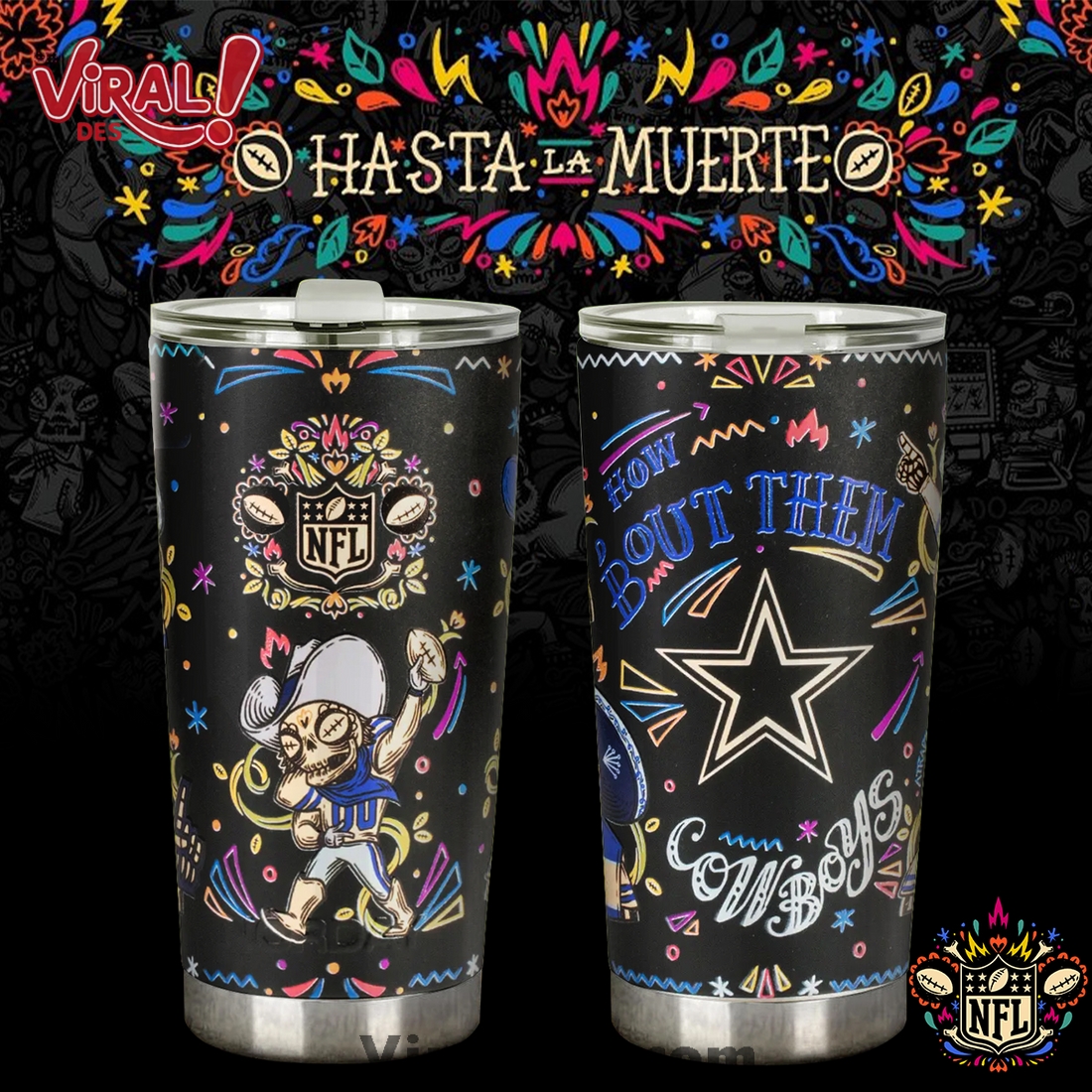 Dallas Cowboys 2025 Hasta la muerte Tumbler