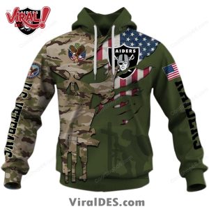Las Vegas Raiders NFL Veteran’s Day Design Hoodie 2025