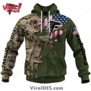 Atlanta Falcons NFL Veteran’s Day Design Hoodie 2025