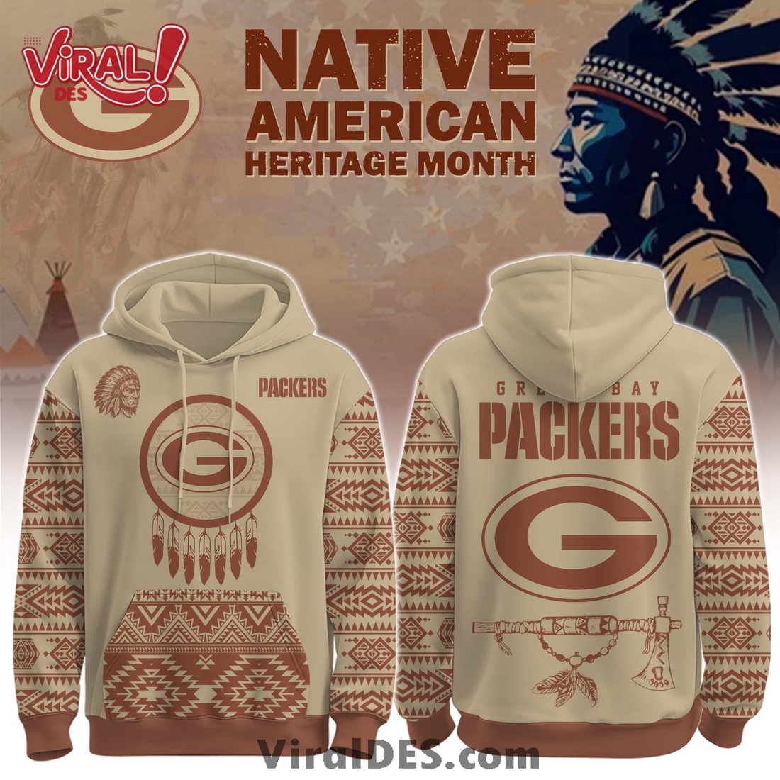 Green Bay Packers Native American Heritage Month Hoodie, Long Pants Green Bay Packers Native American Heritage Month Hoodie, Long Pants