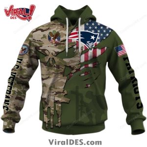 New England Patriots NFL Veteran’s Day Design Hoodie 2025