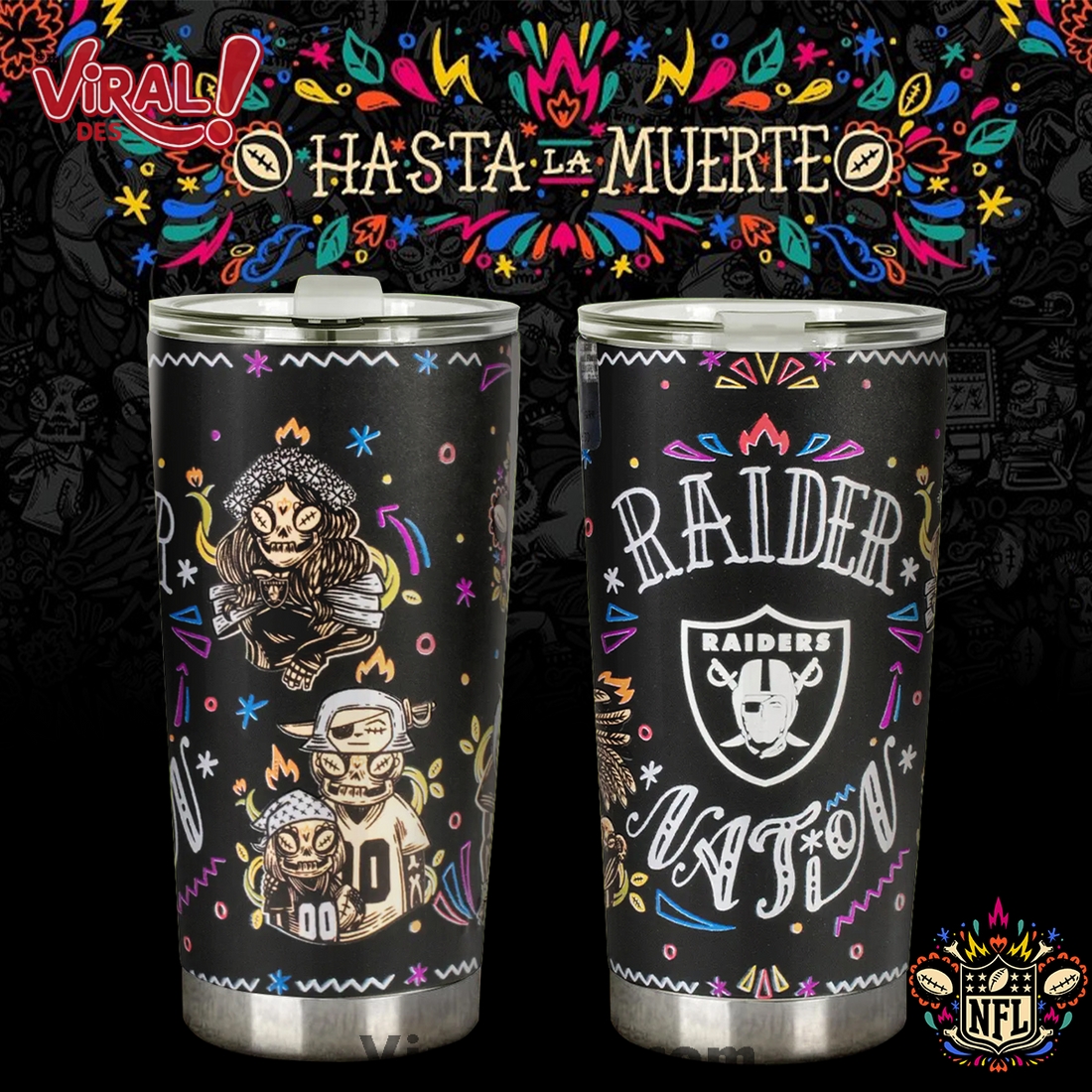 Las Vegas Raiders 2025 Hasta la muerte Tumbler
