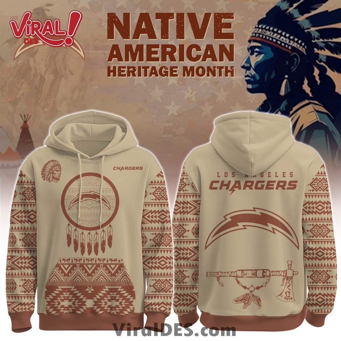 Los Angeles Chargers Native American Heritage Month Hoodie, Long Pants Los Angeles Chargers Native American Heritage Month Hoodie, Long Pants