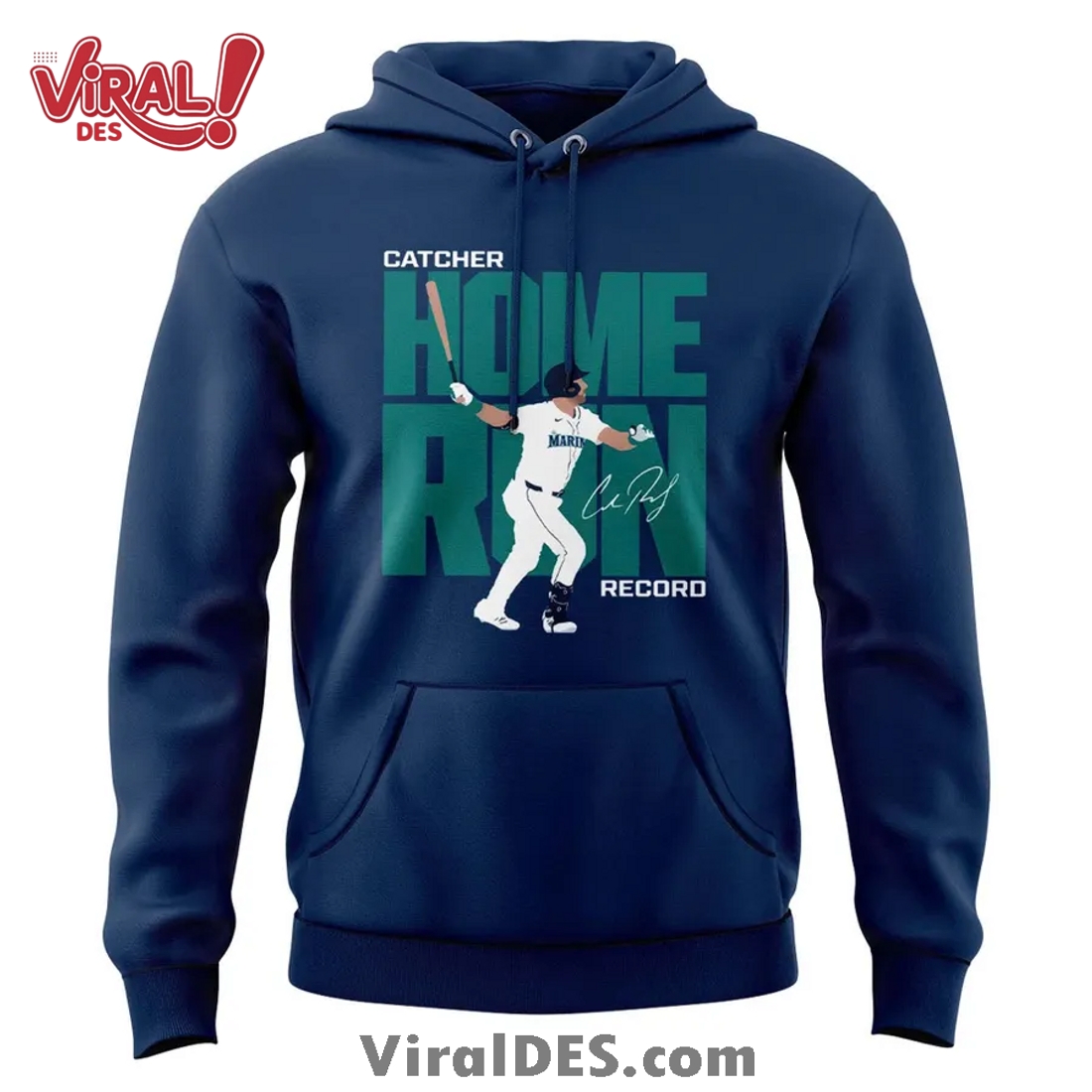 Mariners Cal Raleigh’s Catcher Home Run Record Hoodie, Pants Mariners Cal Raleigh’s Catcher Home Run Record Hoodie, Pants