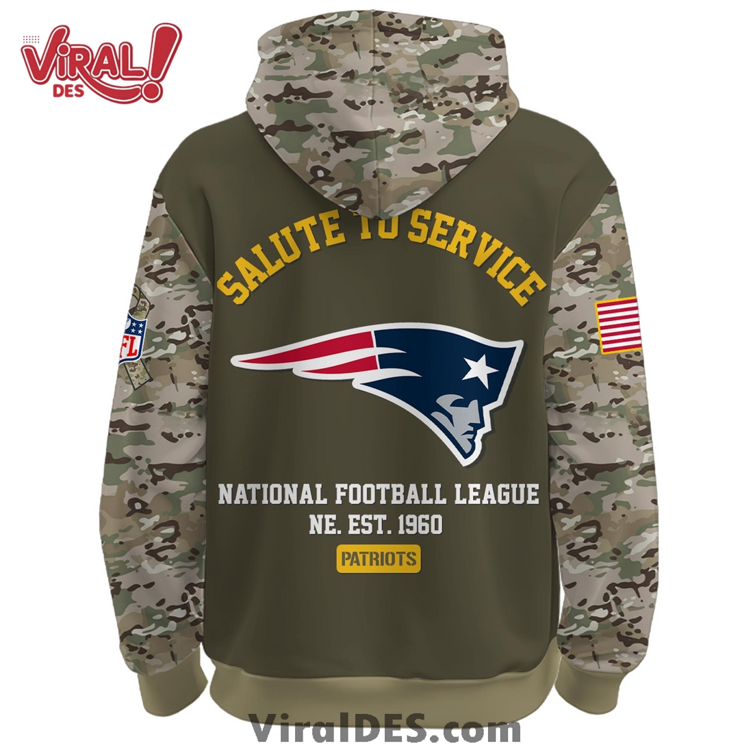 New England Patriots 2025 Salute to Service Hoodie, Long Pants New England Patriots 2025 Salute to Service Hoodie, Long Pants