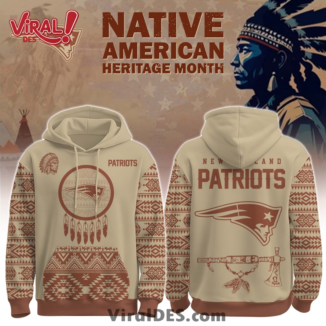 New England Patriots Native American Heritage Month Hoodie, Long Pants New England Patriots Native American Heritage Month Hoodie, Long Pants