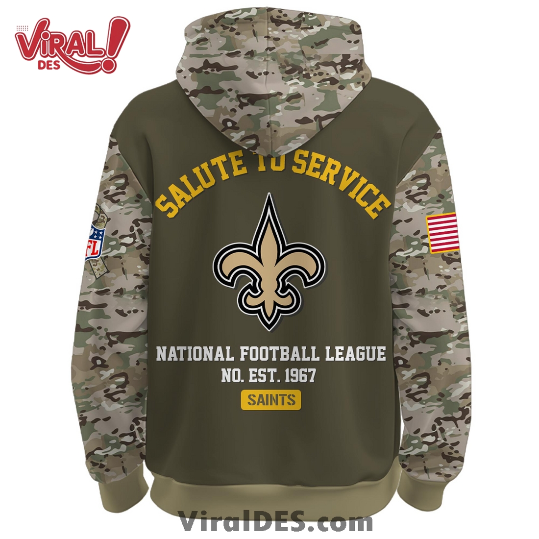 New Orleans Saints 2025 Salute to Service Hoodie, Long Pants New Orleans Saints 2025 Salute to Service Hoodie, Long Pants