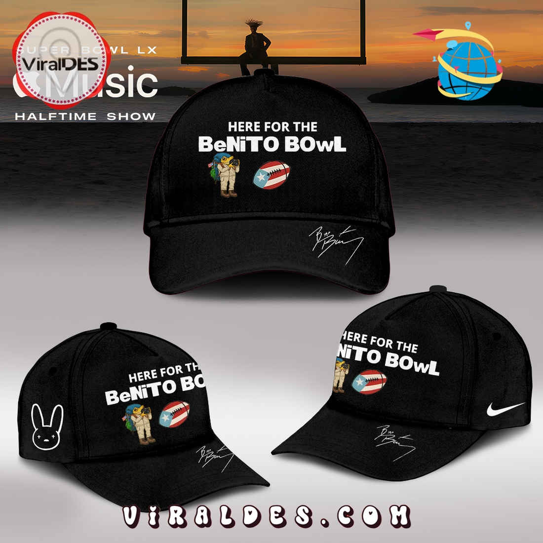 NFL x Bad Bunny Super Bowl Champions Shirt, Cap NFL x Bad Bunny Super Bowl Champions Shirt, Cap