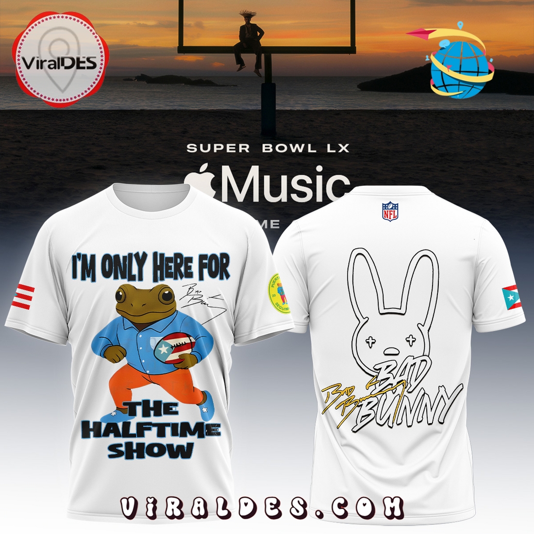 NFL x Bad Bunny Super Bowl Special Edition Shirt, Cap NFL x Bad Bunny Super Bowl Special Edition Shirt, Cap