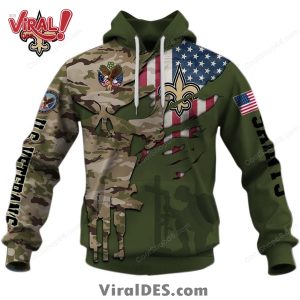 New Orleans Saints NFL Veteran’s Day Design Hoodie 2025