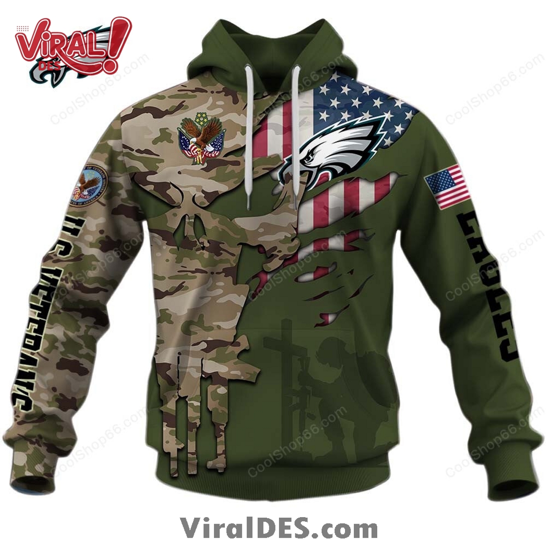 Philadelphia Eagles NFL Veteran’s Day Design Hoodie 2025 Philadelphia Eagles NFL Veteran’s Day Design Hoodie 2025