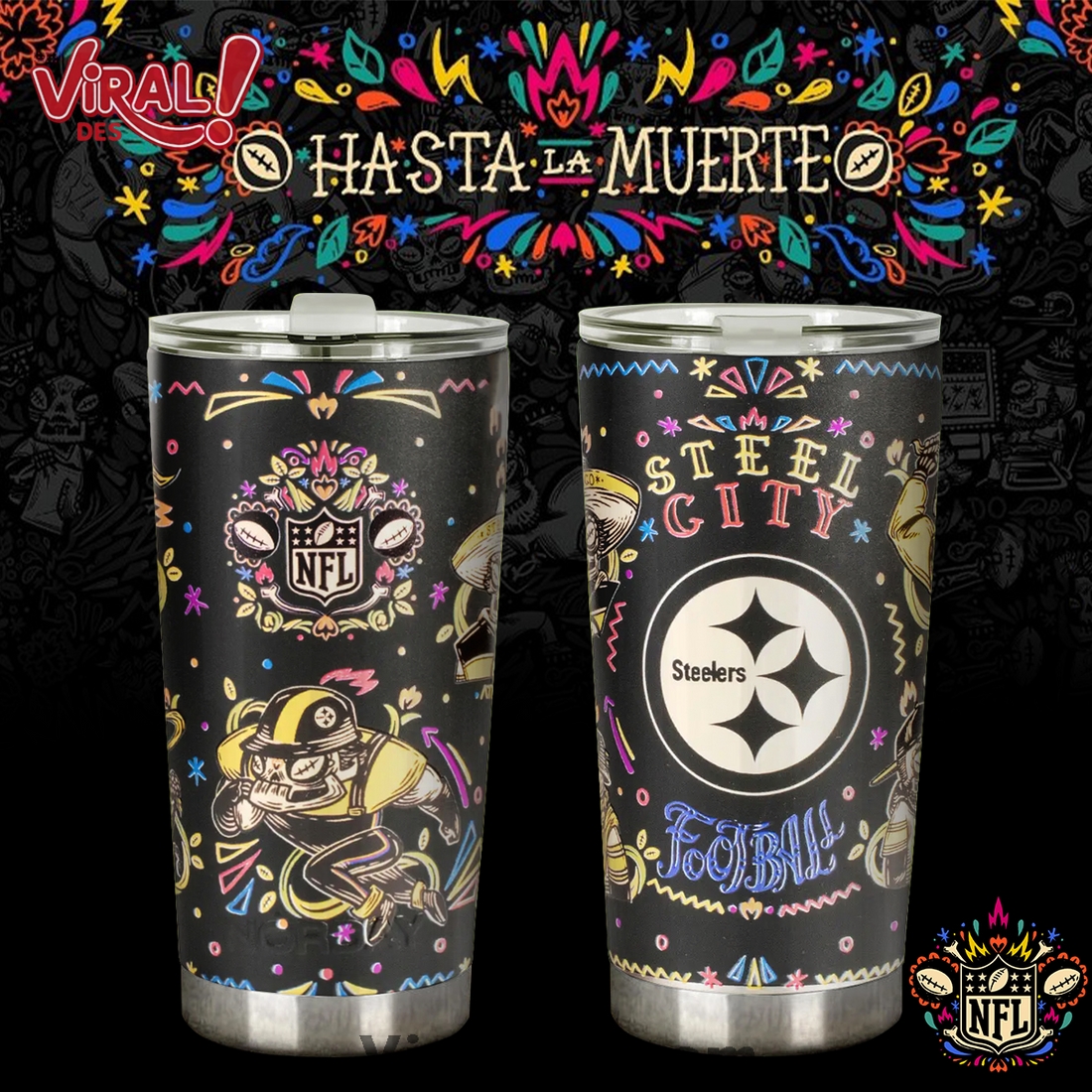 Pittsburgh Steelers 2025 Hasta la muerte Tumbler