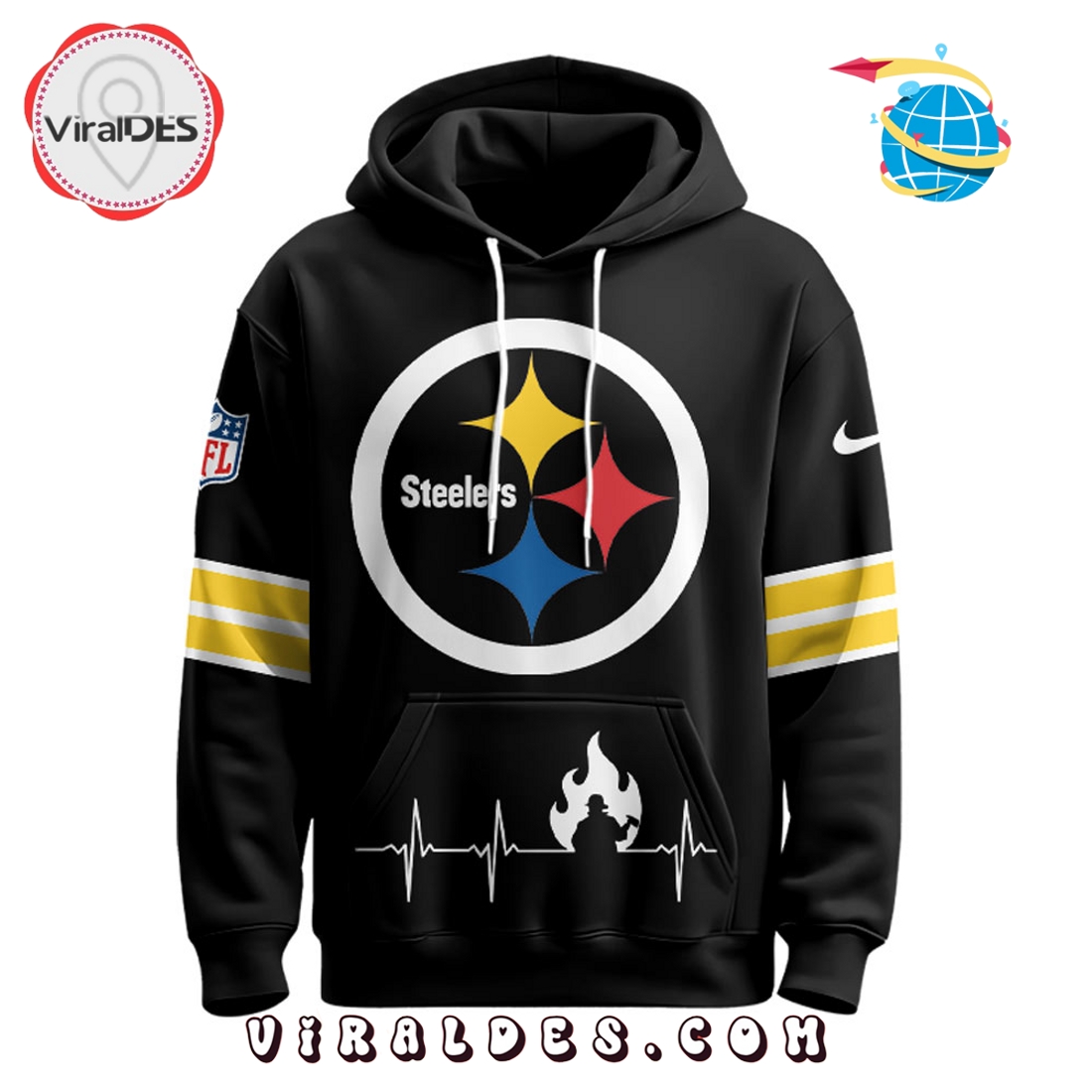 Pittsburgh Steelers x Firefighter Appreciation Night Game Hoodie 2025 Pittsburgh Steelers x Firefighter Appreciation Night Game Hoodie 2025