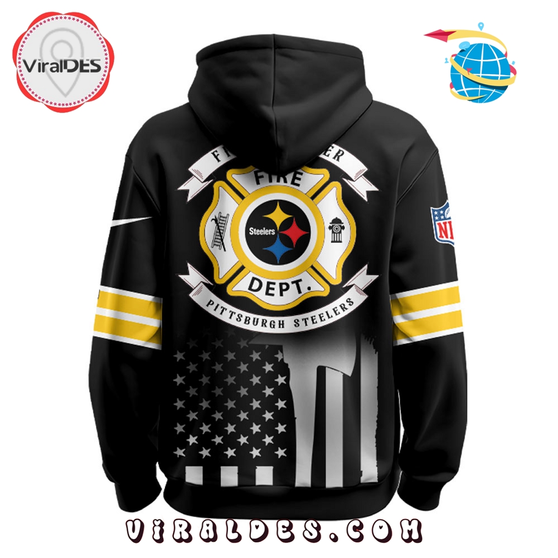 Pittsburgh Steelers x Firefighter Appreciation Night Game Hoodie 2025 Pittsburgh Steelers x Firefighter Appreciation Night Game Hoodie 2025