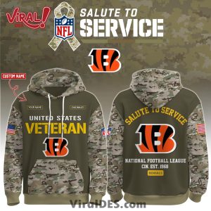 Cincinnati Bengals 2025 Salute to Service Hoodie, Long Pants