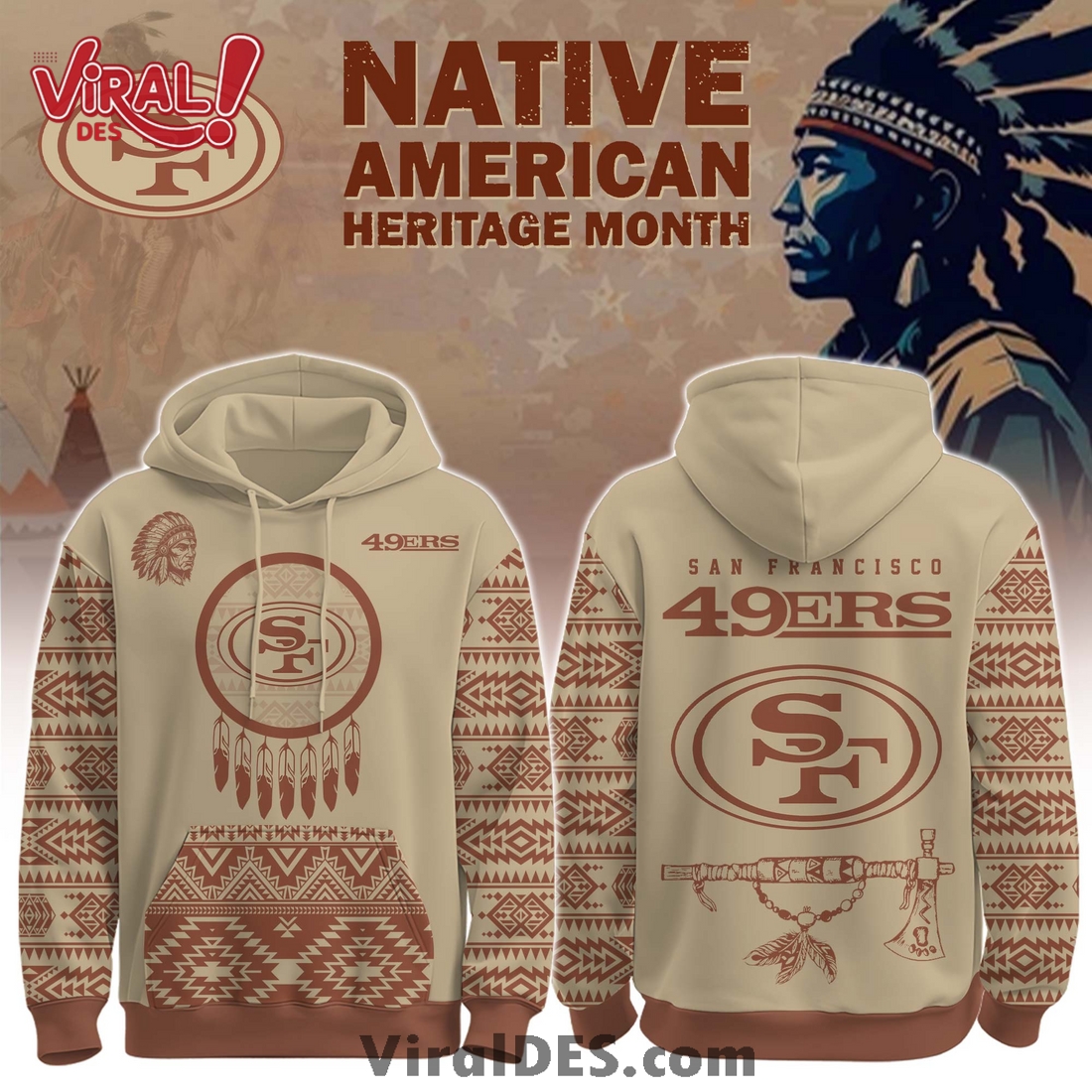 San Francisco 49ers Native American Heritage Month Hoodie, Long Pants San Francisco 49ers Native American Heritage Month Hoodie, Long Pants