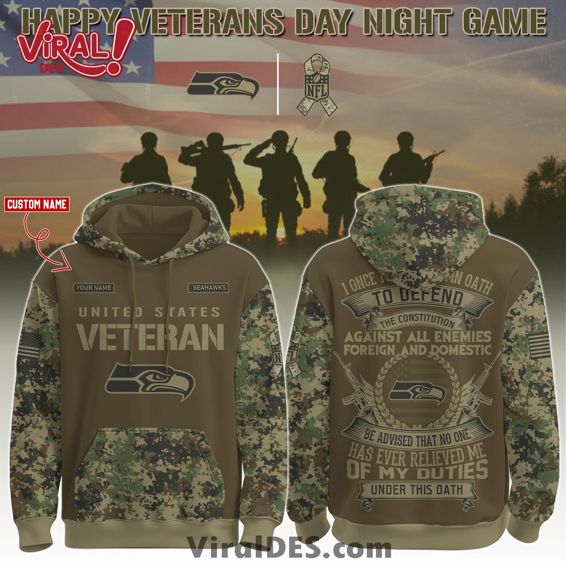 Seattle Seahawks Salute to Service Limited Editions Hoodie Seattle Seahawks Salute to Service Limited Editions Hoodie