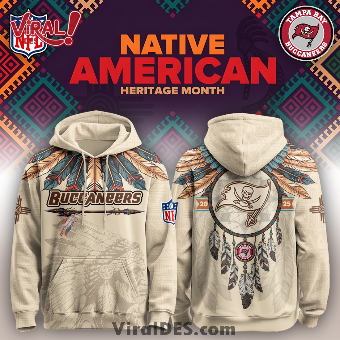 Tampa Bay Buccaneers Native American Heritage Month Limited Editions Hoodie Tampa Bay Buccaneers Native American Heritage Month Limited Editions Hoodie