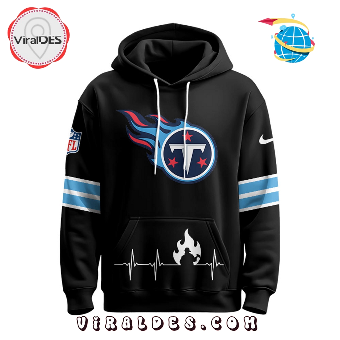 Tennessee Titans x Firefighter Appreciation Night Game Hoodie 2025 Tennessee Titans x Firefighter Appreciation Night Game Hoodie 2025