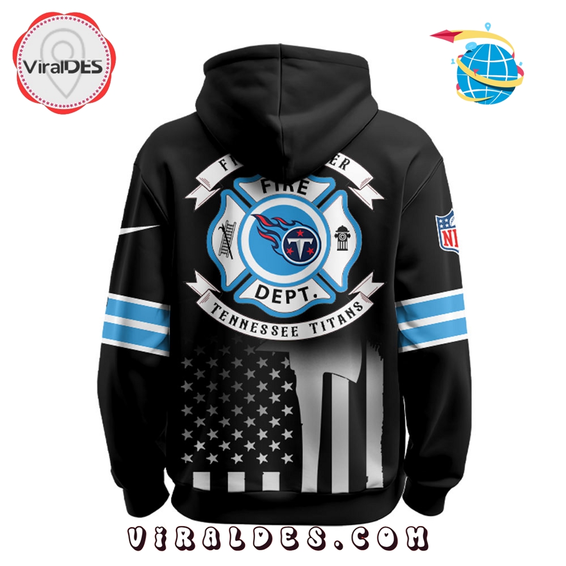 Tennessee Titans x Firefighter Appreciation Night Game Hoodie 2025 Tennessee Titans x Firefighter Appreciation Night Game Hoodie 2025