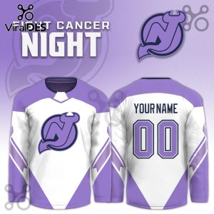New Jersey Devils Hockey Fights Cancer Purple Jersey Limited Edition
