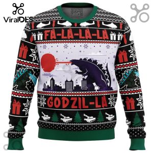 FaLaLaLa Godzil-La Godzilla Ugly Sweater 2025