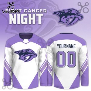 Nashville Predators Hockey Fights Cancer Purple Jersey Limited Edition