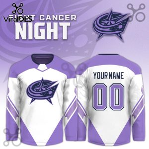 Columbus Blue Jackets Hockey Fights Cancer Purple Jersey Limited Edition