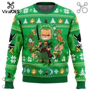 Christmas Zoro One Piece Ugly Sweater 2025