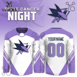 San Jose Sharks Hockey Fights Cancer Purple Jersey Limited Edition