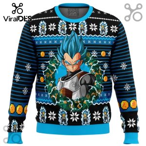 Super Saiyan Blue Vegeta Ugly Sweater 2025