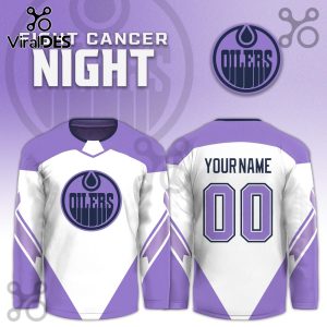 Edmonton Oilers Hockey Fights Cancer Purple Jersey Limited Edition