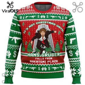 Hans Gruber Fall Nakatomi Plaza Die Hard Ugly Sweater 2025