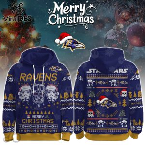 Baltimore Ravens Merry Christmas The Force Edition Hoodie 2025