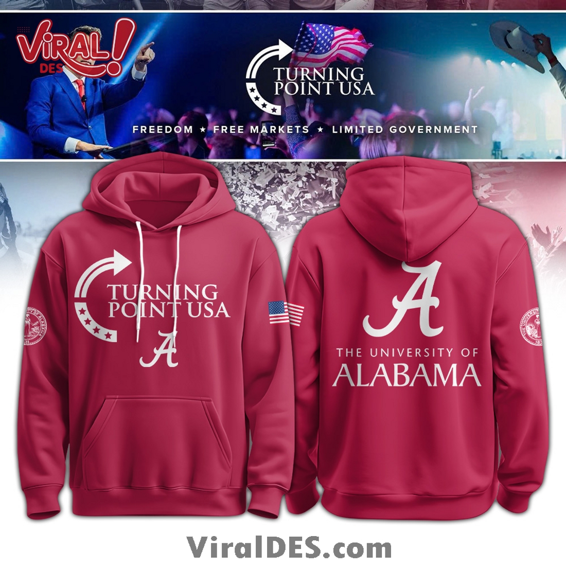Alabama Campus Turning Point USA Red Hoodie