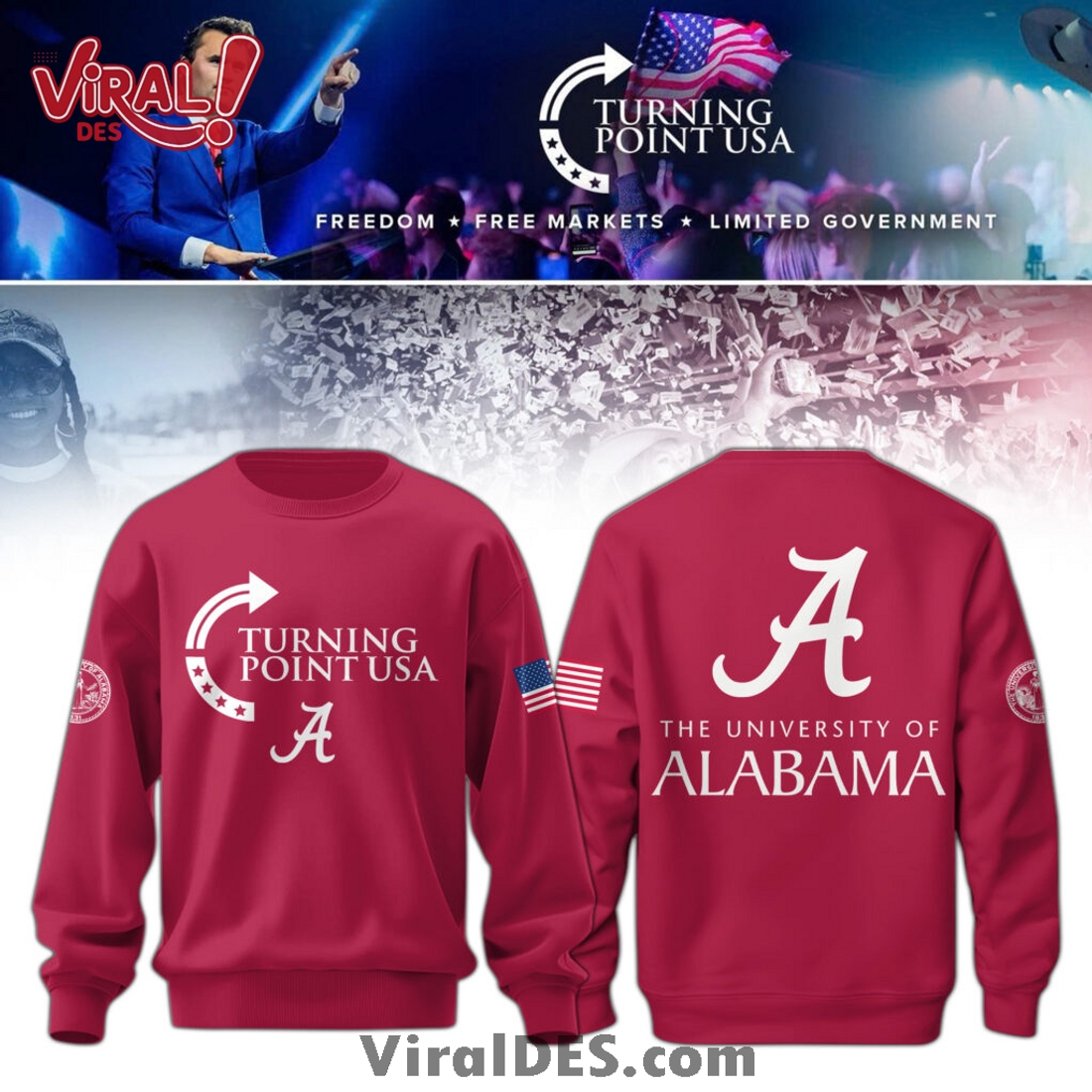 Alabama Campus Turning Point USA Red Hoodie