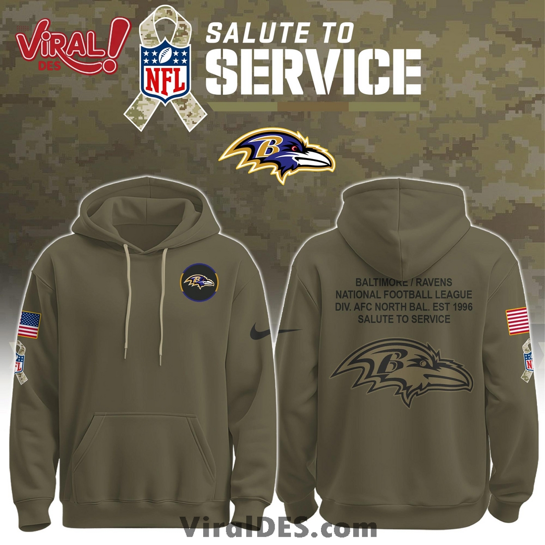 Baltimore Ravens Salute To Service Limited Edition Shirt