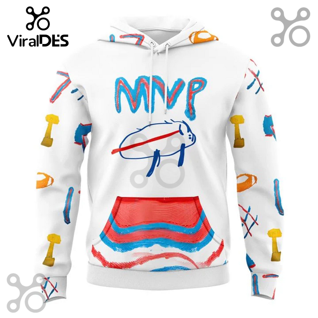 Buffalo Bills Josh Allen Billustration Charlie Hoodie 2025