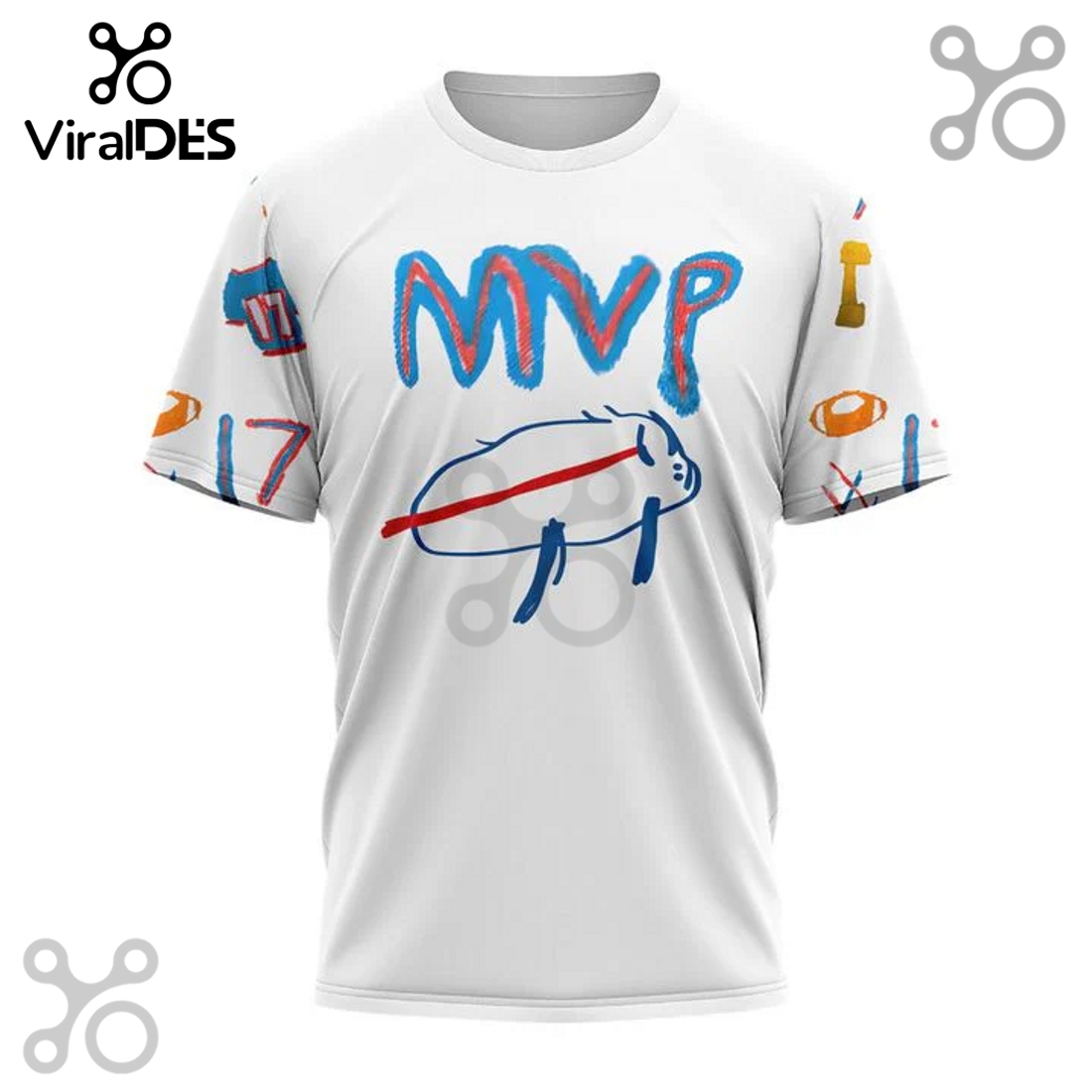 Buffalo Bills Josh Allen Billustration Charlie Hoodie 2025