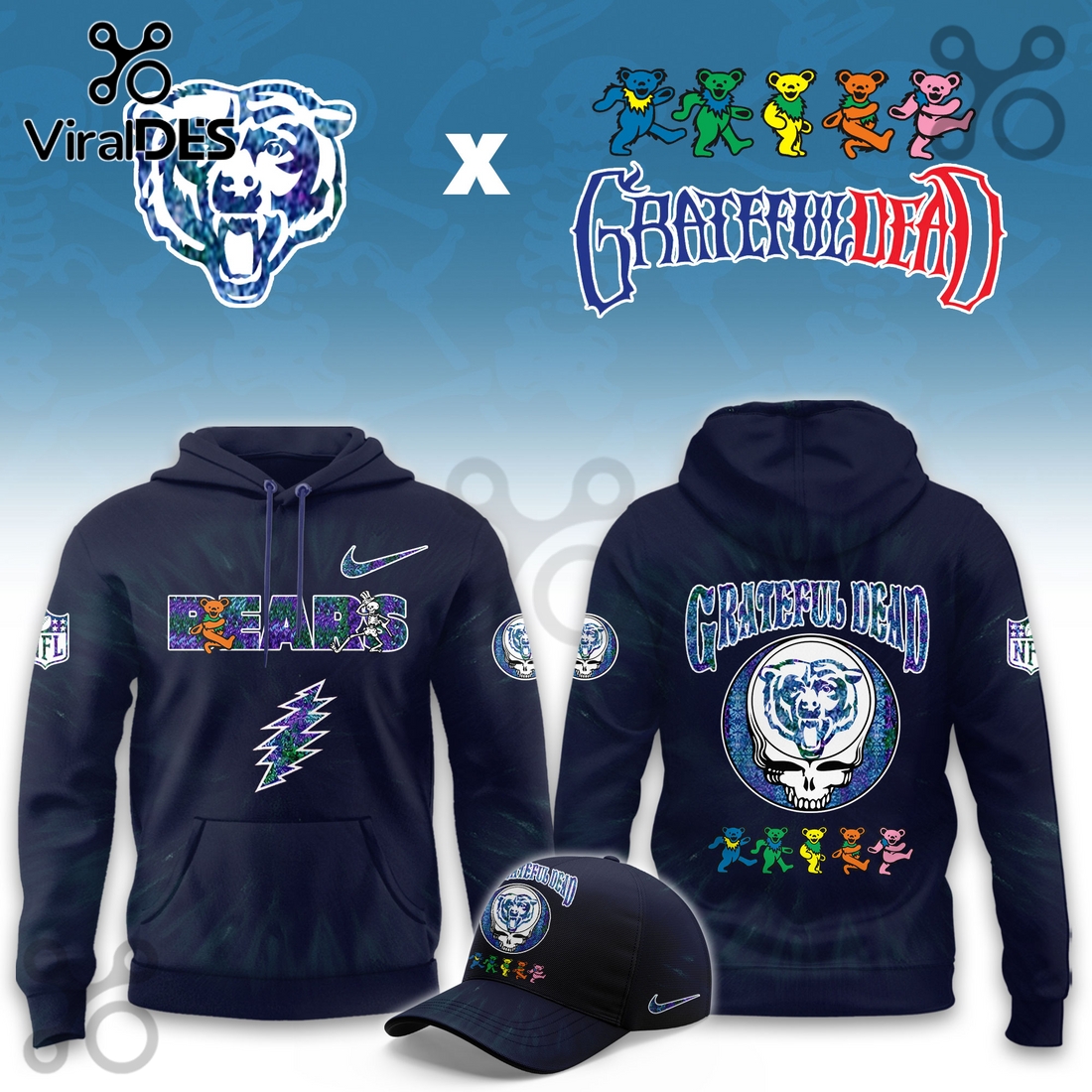 Chicago Bears Grateful Dead Limited Hoodie 2025 Chicago Bears Grateful Dead Limited Hoodie 2025