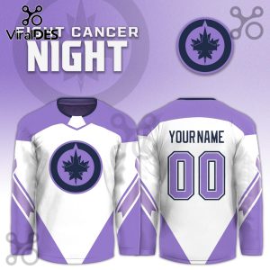 Winnipeg Jets Hockey Fights Cancer Purple Jersey Limited Edition