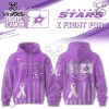 Columbus Blue Jackets Hockey Fights Cancer Purple Ribbon Hoodie