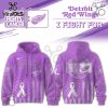 Edmonton Oilers Hockey Fights Cancer Purple Ribbon Hoodie