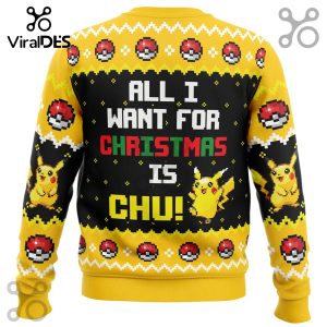 All I Want Pikachu Pokemon Ugly Sweater 2025