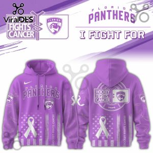 Florida Panthers Hockey Fights Cancer Purple Ribbon Hoodie
