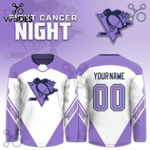 Pittsburgh Penguins Hockey Fights Cancer Purple Jersey Limited Edition