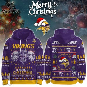 Minnesota Vikings Merry Christmas The Force Edition Hoodie 2025