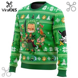 Christmas Zoro One Piece Ugly Sweater 2025