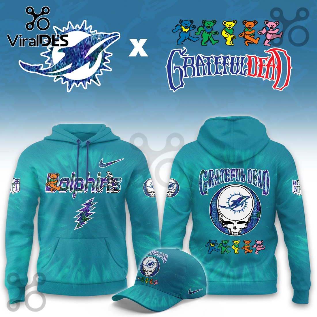 Miami Dolphins Grateful Dead Limited Hoodie 2025 Miami Dolphins Grateful Dead Limited Hoodie 2025
